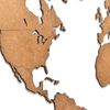 MiMi Innovations Wooden World Map Wall Decoration Luxury Brown 90x54 cm