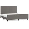 vidaXL Bed Frame without Mattress Grey 160x200 cm Faux Leather