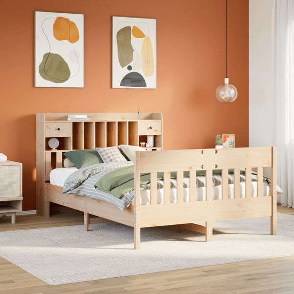 vidaXL Bed Frame without Mattress 140x190 cm Solid Wood Pine