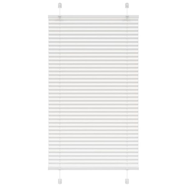 vidaXL Pleated Blind White 70x150 cm Fabric Width 69.4 cm Polyester