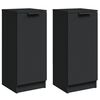 vidaXL Sideboards 2 pcs Black 30x30x70 cm Engineered Wood