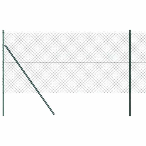vidaXL Fence Post Green 10 x 1.5 m (40 x 40 mm mesh) Steel and PVC