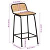 vidaXL Bar Stools 4 pcs 46x35.5x80 cm Solid Wood Rough Mango