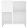 vidaXL Record Cabinet High Gloss White 84.5x38x89 cm Engineered Wood
