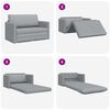 vidaXL 2-Seater Folding Sofa Bed Light Grey 124 x 71 x 78 cm Fabric