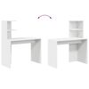 vidaXL Desk with Shelf White 102 x 50 x 124 cm Engineered Wood