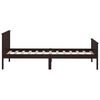 vidaXL Bed Frame without Mattress Dark Brown Solid Wood Pine 100x200 cm