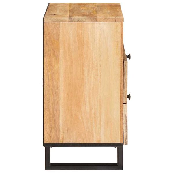 vidaXL Bedside Cabinet Natural 50 x 33 x 62 cm Solid Mango Wood