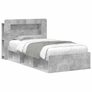 vidaXL Bed Frame with Storage Concrete Grey 100 x 200 cm