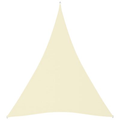 vidaXL Sunshade Sail Oxford Fabric Triangular 5x6x6 m Cream