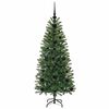 vidaXL Artificial Christmas Tree with 150 LEDs Green 120 cm PE and PVC