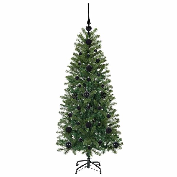 vidaXL Artificial Christmas Tree with 150 LEDs Green 120 cm PE and PVC