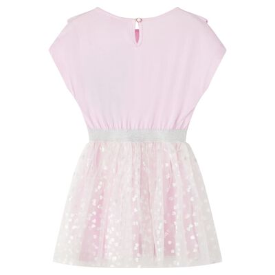 Kids' Dress with Ruffles Light Pink 92