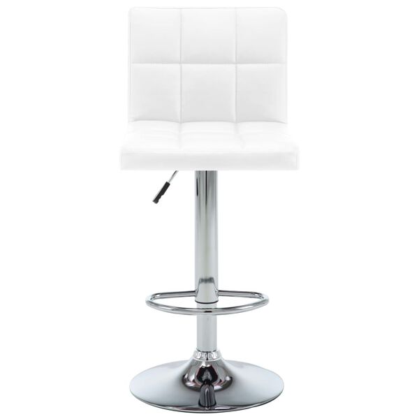 vidaXL Bar Stools 2 pcs White Faux Leather