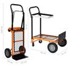 vidaXL 2-in-1 Foldable Platform Hand Truck with Leaf Bag Support