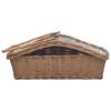 vidaXL Firewood Basket with Handle 61.5x46.5x58 cm Brown Willow