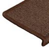 vidaXL Stair Mats 30 pcs 65x21x4 cm Coffee Brown Rectangular Edge