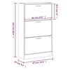 vidaXL Shoe Cabinet Sonoma Oak 63x24x103 cm Engineered Wood