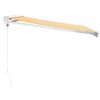 vidaXL Retractable Awning Yellow and White 3.5x2.5 m Fabric and Aluminium