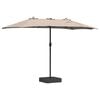 vidaXL Garden Parasol Taupe 385 x 209 x 244 cm Fabric