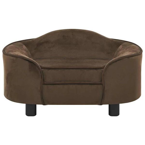 vidaXL Dog Sofa Brown 67x47x36 cm Plush