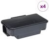 vidaXL Mouse Traps 4 pcs Black 22x12.5x7.5 cm