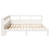 vidaXL Bookcase Bed without Mattress White 200x200 cm Solid Wood Pine