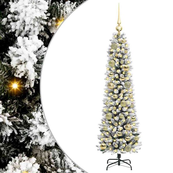vidaXL Artificial Christmas Tree with 150 LEDs with Stand White 120 cm
