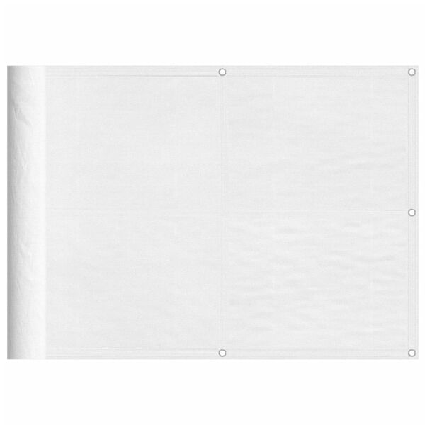 vidaXL Balcony Screen White 75x800 cm 100% Polyester Oxford