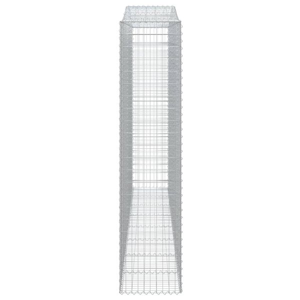 vidaXL Arched Gabion Basket 400x50x220/240 cm Galvanised Iron