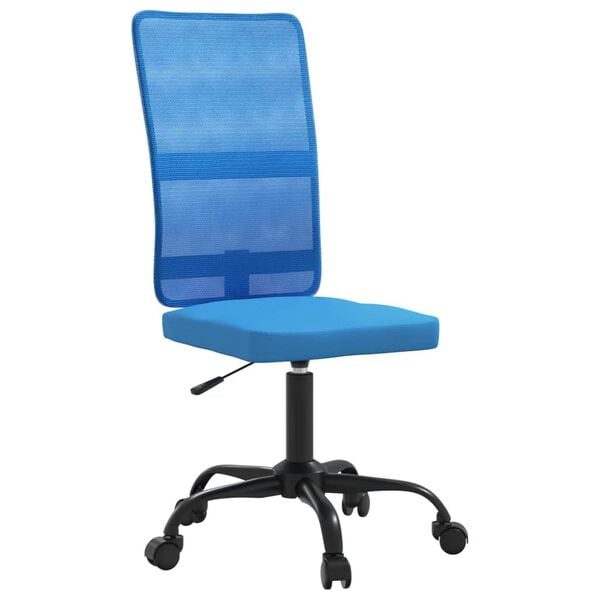 vidaXL Office Chair Height Adjustable Blue Mesh Fabric