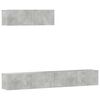 vidaXL 3 Piece TV Cabinet Set Concrete Grey Engineered Wood