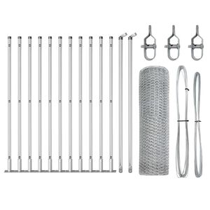 vidaXL Fence Post Silver