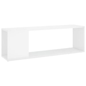 vidaXL TV Cabinet High Gloss White 100x24x32 cm Engineered Wood