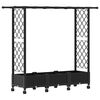 vidaXL Raised Bed with Trellis and Roof Black 164 x 40 x 127 cm PP