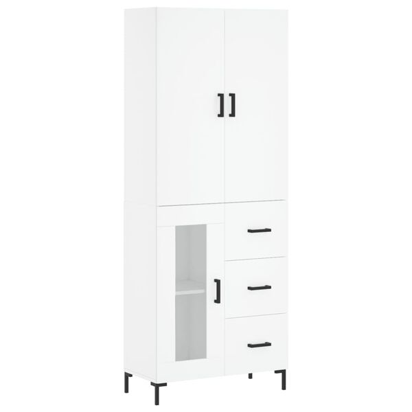 vidaXL Highboard White 69.5x34x180 cm Engineered Wood