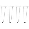 vidaXL Hairpin Legs for Coffee Table 4 pcs White 42 cm Solid Steel