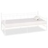 vidaXL Day Bed Frame | White | Metal, plywood, plastic | 90x200 cm