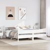 vidaXL Bed Frame with Headboard White 200x200 cm Solid Wood Pine