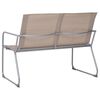 vidaXL 4 Piece Garden Lounge Set Fabric & Steel Taupe