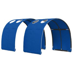 vidaXL Bed Tunnel 2 pcs Blue Polyester