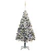 vidaXL Artificial Christmas Tree with 300 LEDs with Stand White 180 cm