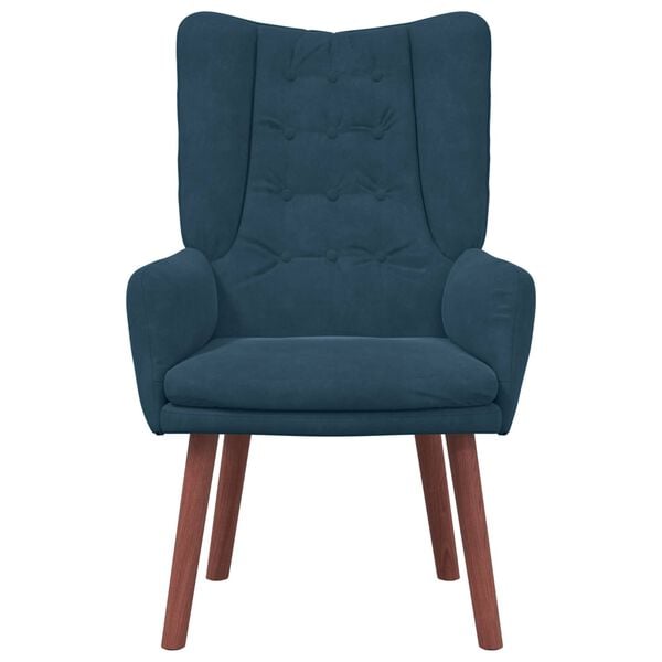 vidaXL Armchair Blue 63 x 67 x 94 cm Velvet