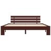 vidaXL Bed Frame without Mattress Dark Brown 180x200 cm Solid Wood Pine
