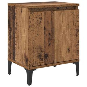 vidaXL Bedside Cabinet Old Wood 40 x 30 x 50 cm Engineered Wood