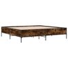 vidaXL Bed Frame without Mattress Smoked Oak 180x200 cm Super King