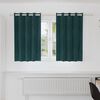 vidaXL Blackout Curtains 2 pcs Dark Green 140 x 140 cm Velvet