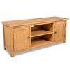 vidaXL TV Cabinet 120x35x48 cm Solid Oak Wood