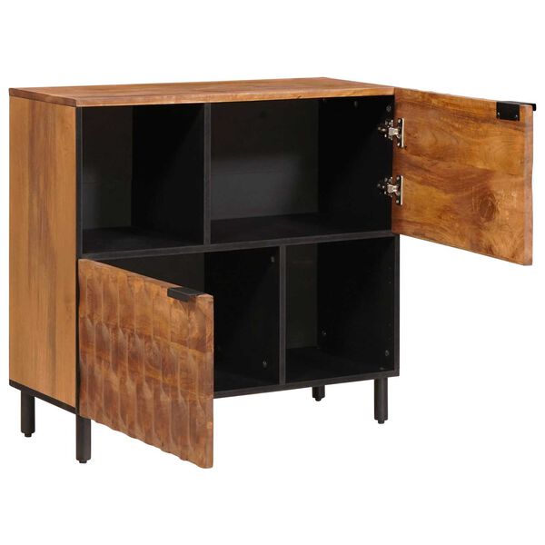 vidaXL Sideboard Acacia Brown Finish 80 x 33 x 75 cm Solid Mango Wood