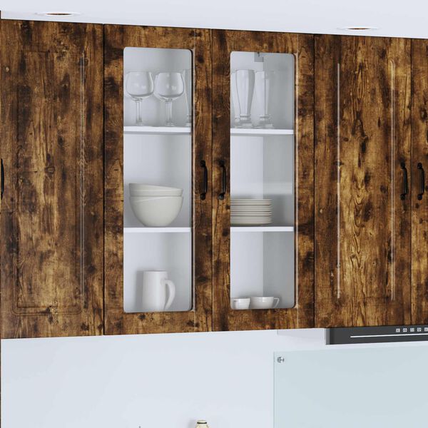 vidaXL Kitchen Cabinet Smoked Oak 80 x 31 x 100 cm Engineered Wood